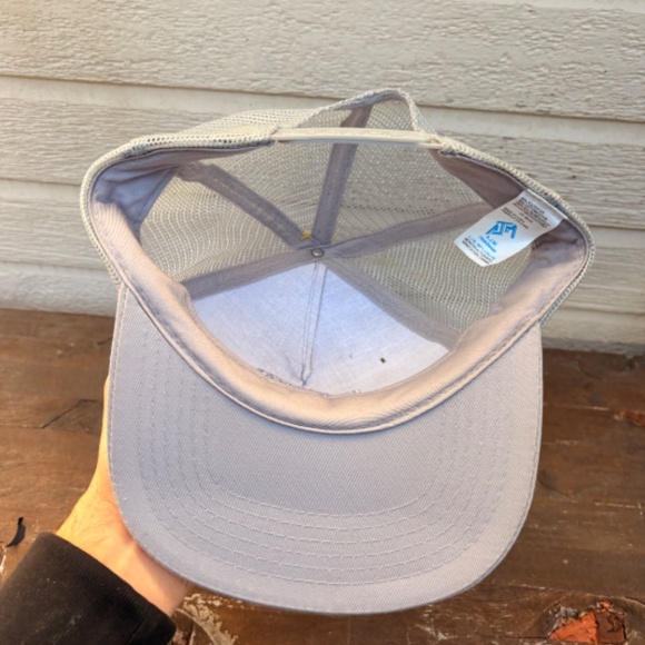 Vintage HAWKEYE Courier & Freight Mesh trucker hat snapback grey EAGLE - Picture 5 of 5